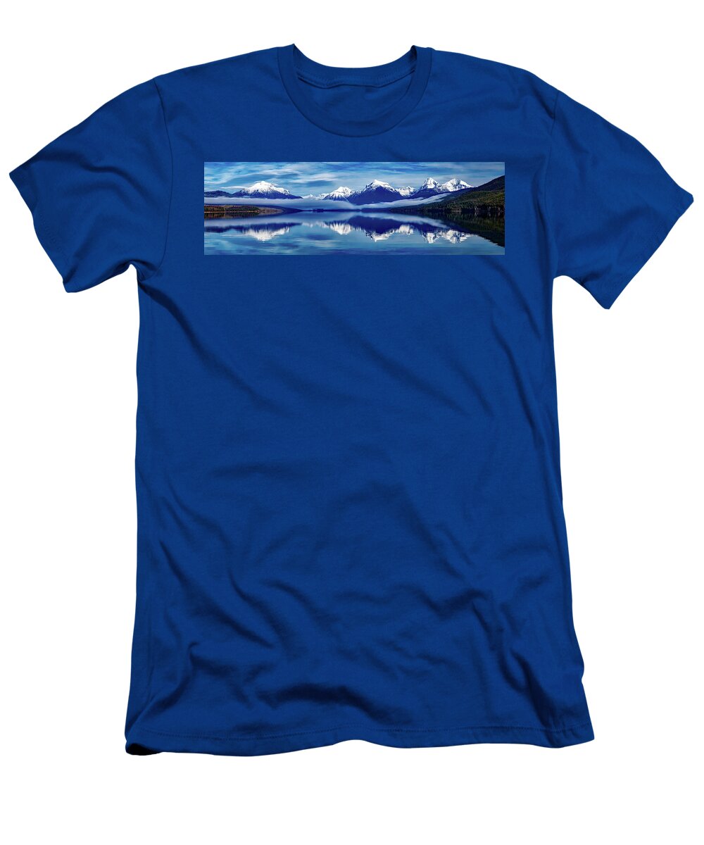 Lake Mcdonald Panorama Nps Jacob W Frank T-Shirt