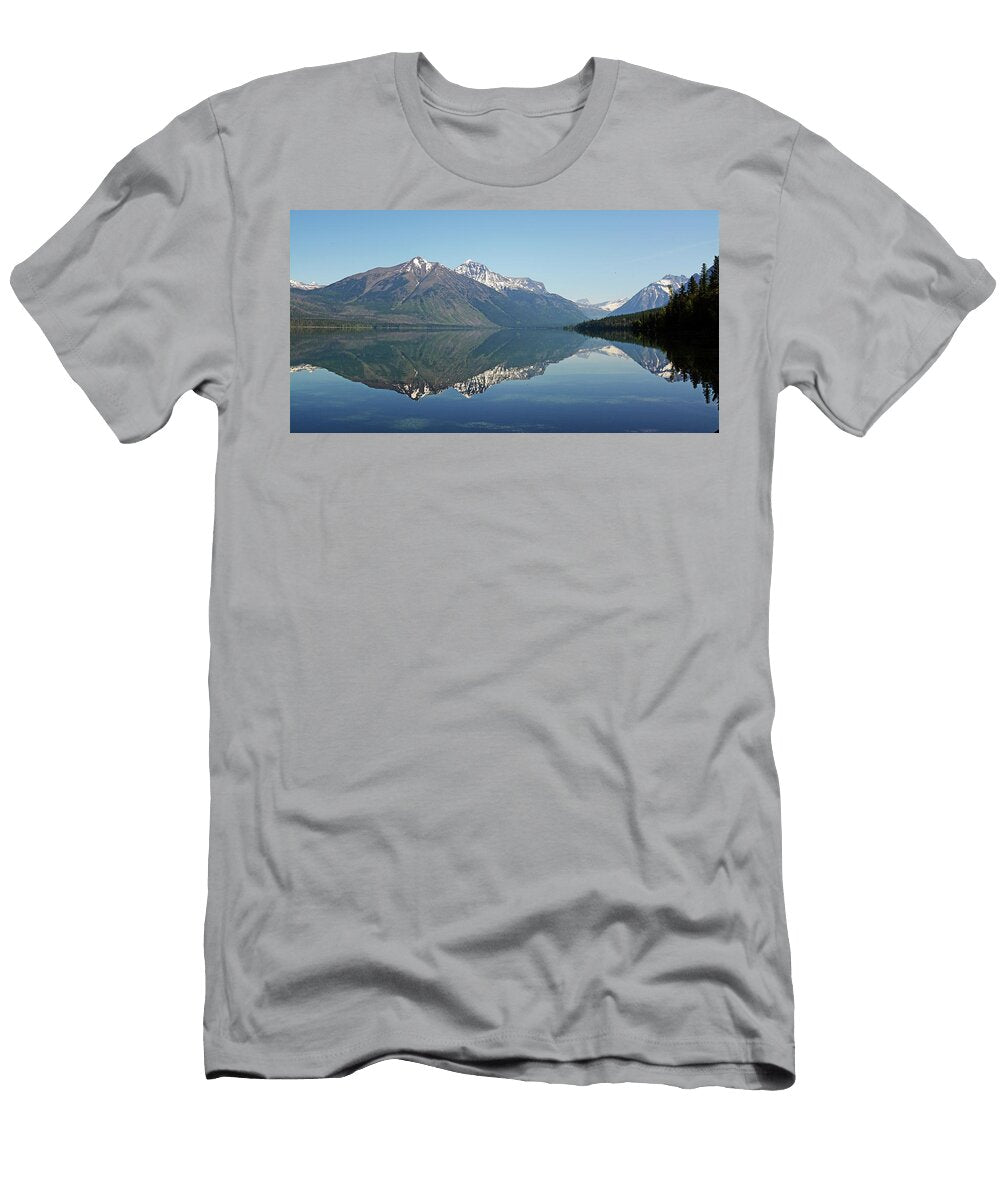 Lake Mcdonald Reflections 4 Whispering Peaks Photography T-Shirt