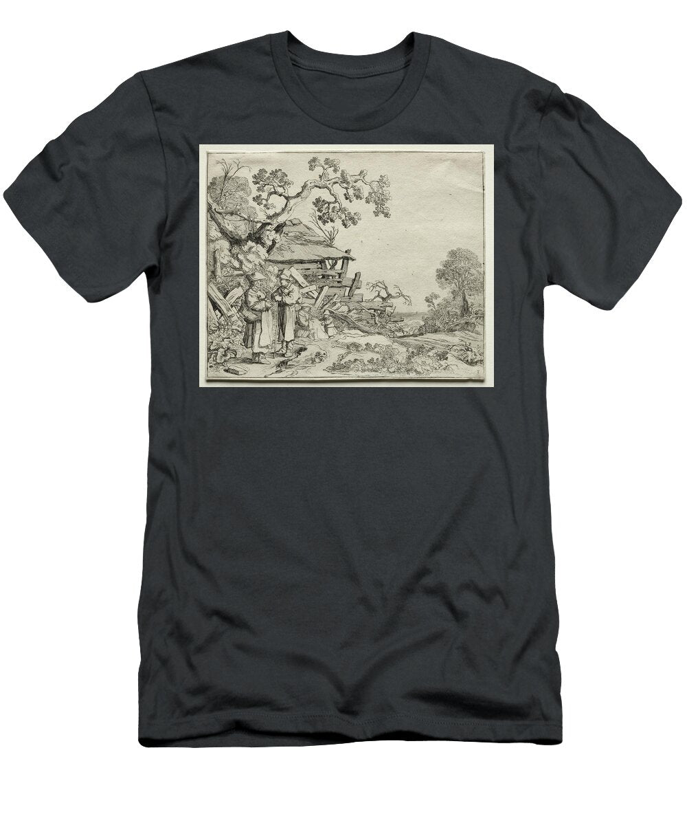 Landscape with Two Peasants Conversing 1626 Pieter Molyn Motionage Designs T-Shirt