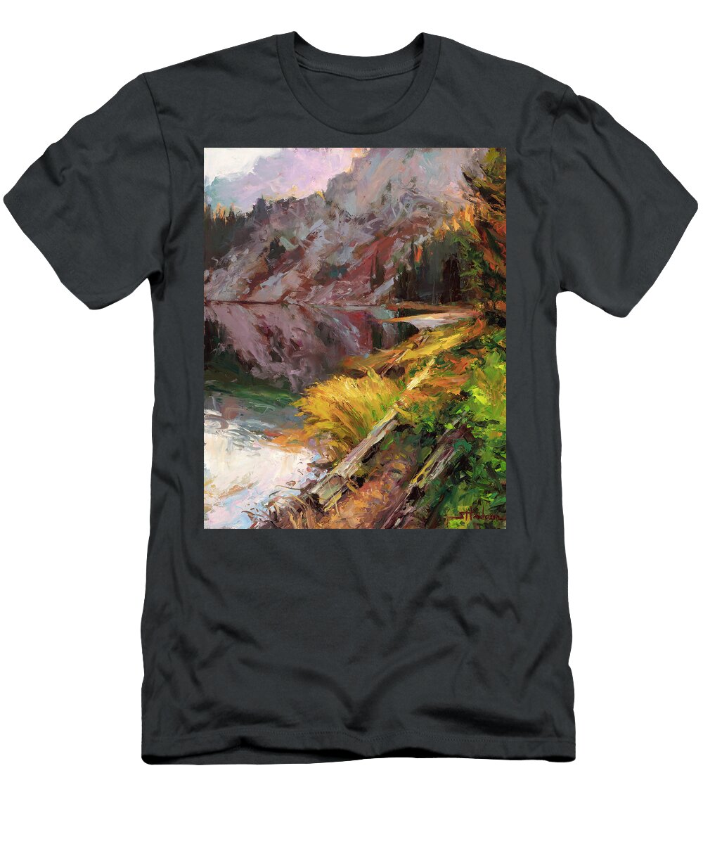 Last Light At Black Lake Steve Henderson T-Shirt