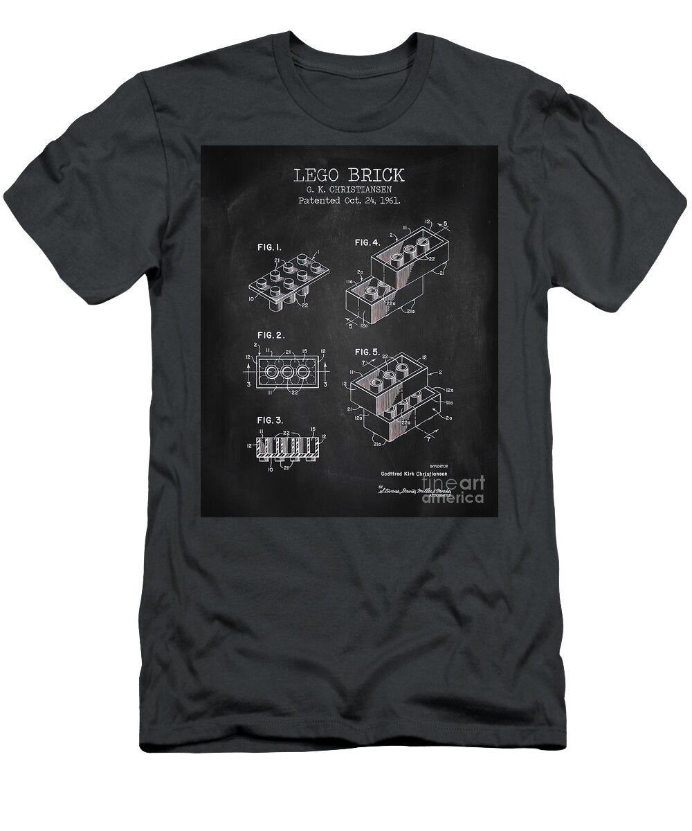 Lego Brick Chalkboard Patent Yara Old School T-Shirt
