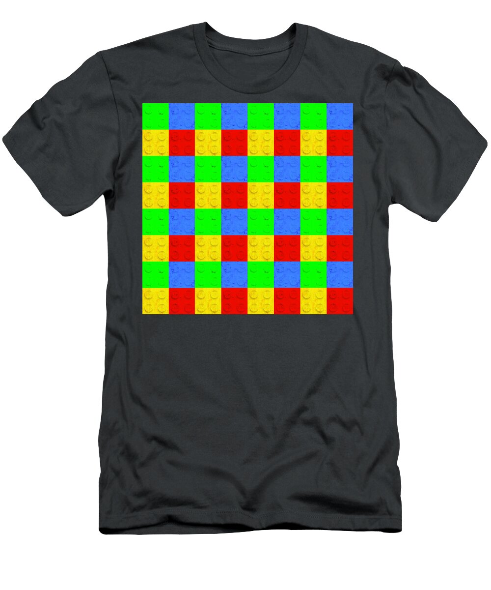 Lego Closeup Quadrant Pop Art Distressed Big Pattern Design Turnpike T-Shirt