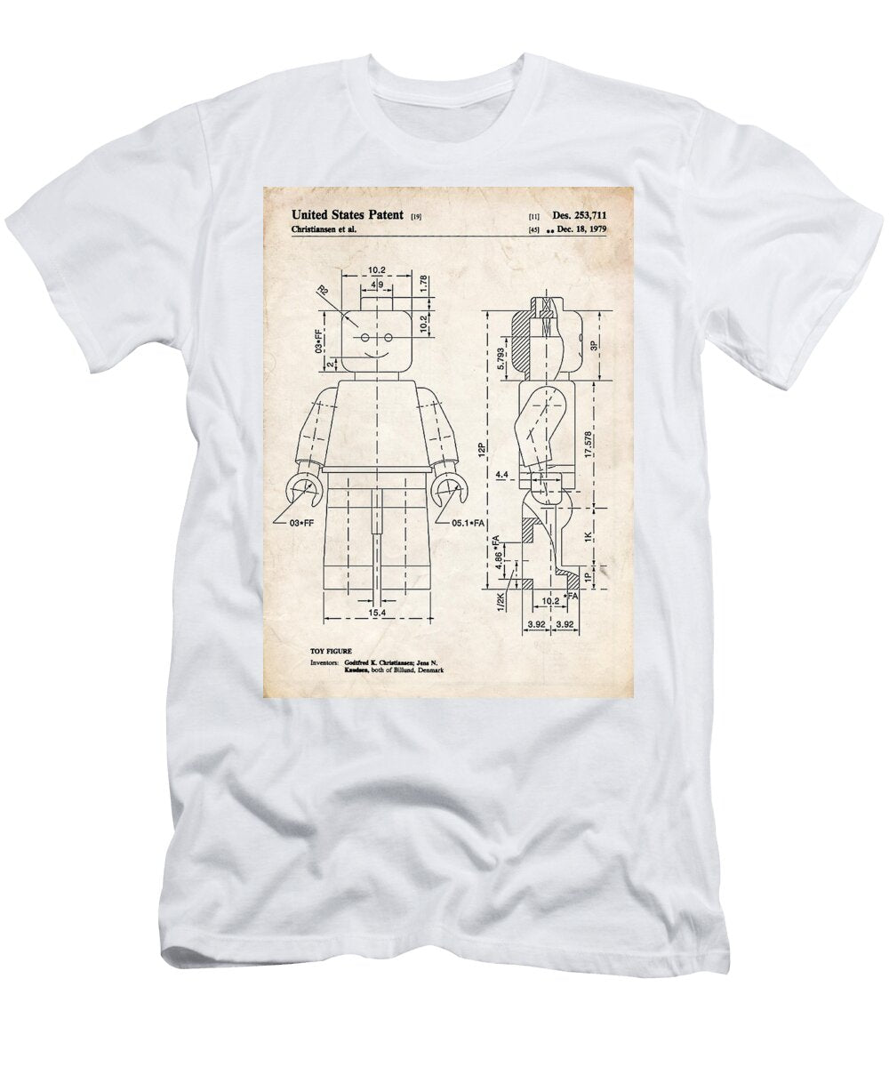 Lego Minifigure Patent Art Stephen Chambers T-Shirt