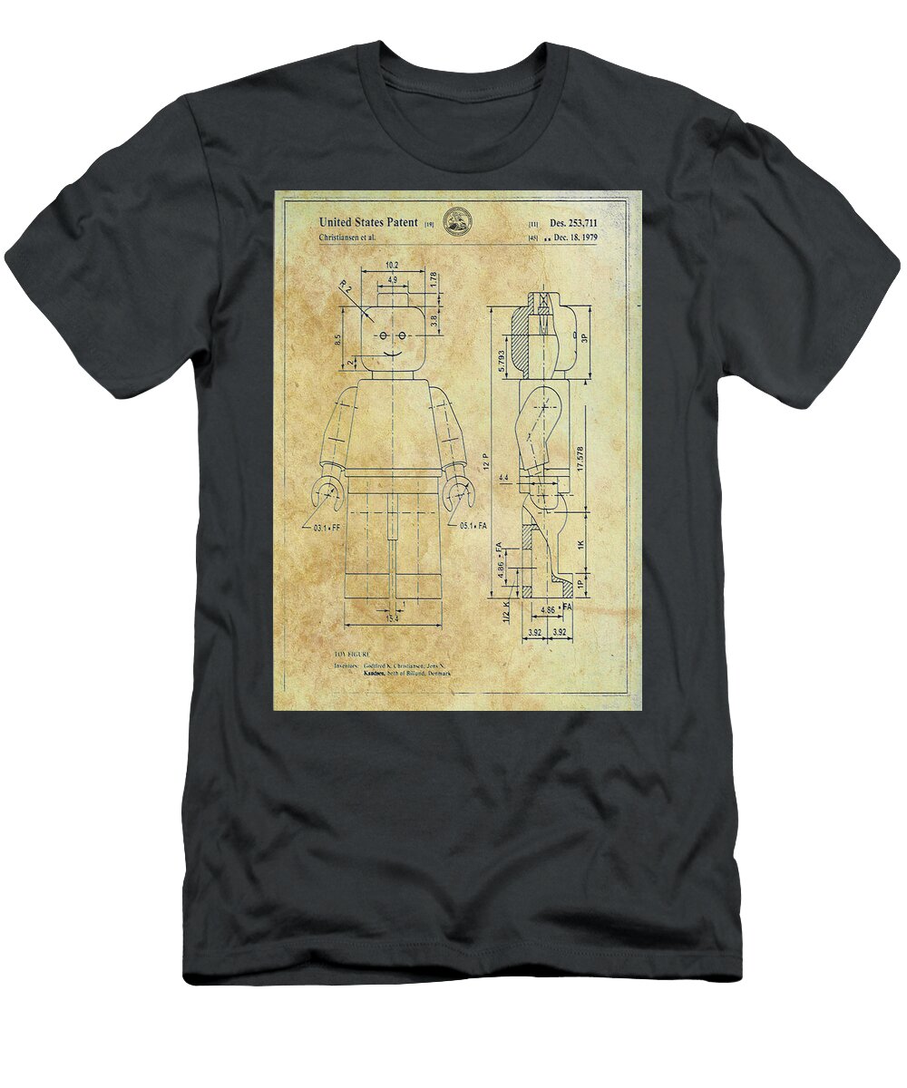 Lego Minifigure Patent Design Kevin Walker and Pixel Reverie T-Shirt