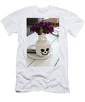 Lego Style Skull Pot in Front of Vase of Lilac Anne Catherine Scoffoni T-Shirt