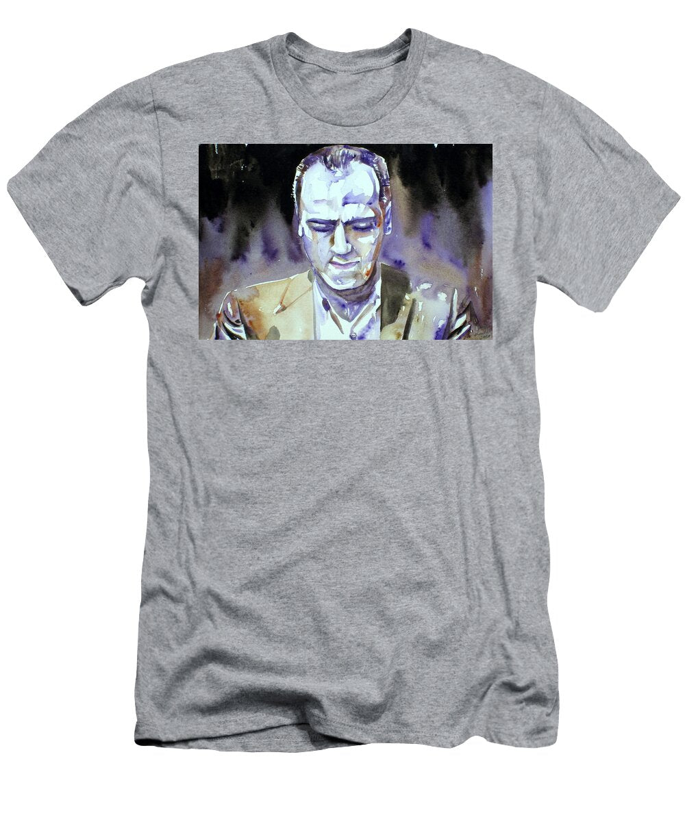 Lennie Tristano Watercolor Portrait Fabrizio Cassetta T-Shirt