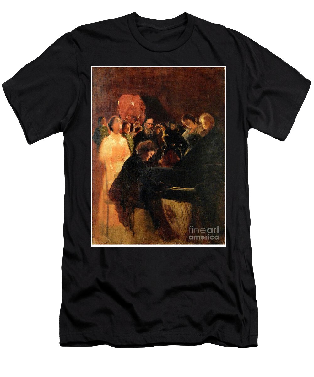 Leo Tolstoy At the Concert Given By Anton Rubinstein 1829 1894 1895 Pastel on Cardboard Leonid Osipovic Pasternak T-Shirt