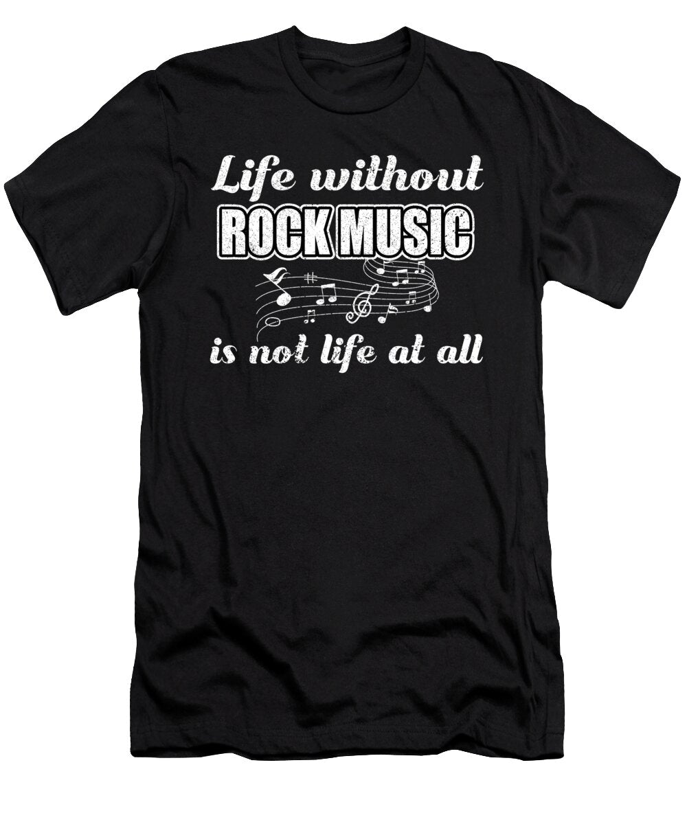 Life Without Rock Music Is Not Life At All Orange Pieces T-Shirt