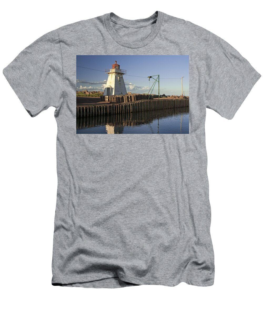 Lighthouse on a Channel By Cascumpec Bay on Prince Edward Island No 097 Randall Nyhof T-Shirt