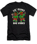 Lil Elves Big Vibes Fun Cute Black Elf Kids Natalie Lidford T-Shirt