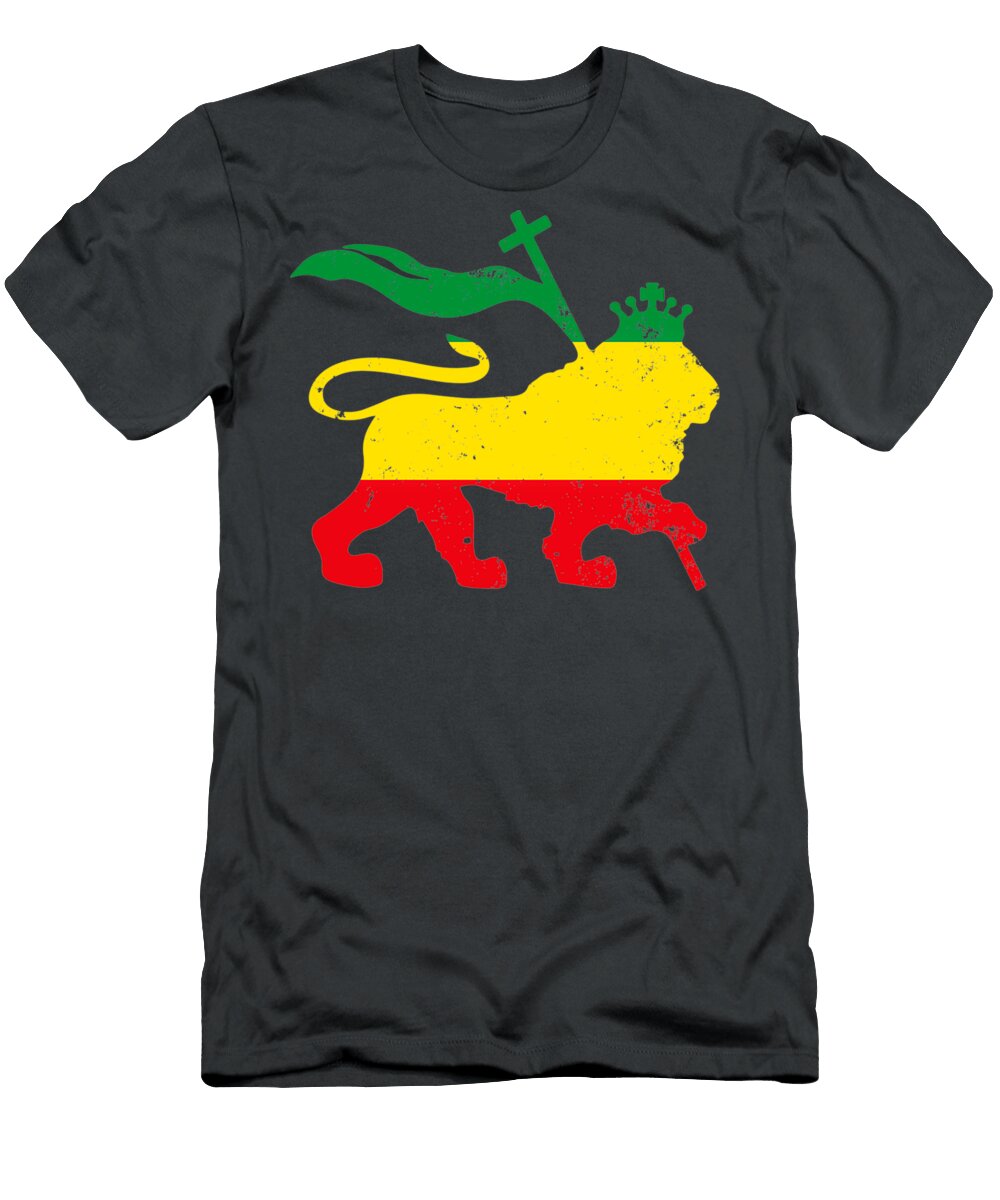 Lion of Judah Rasta Reggae Jamaican Isla Dominic T-Shirt