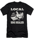 Local Egg Dealer Chicken Motif Moon T-Shirt