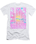 London England UK City Map Typography Neon Thameside Marvels Exploring Englands Capital Dnt Prints T-Shirt