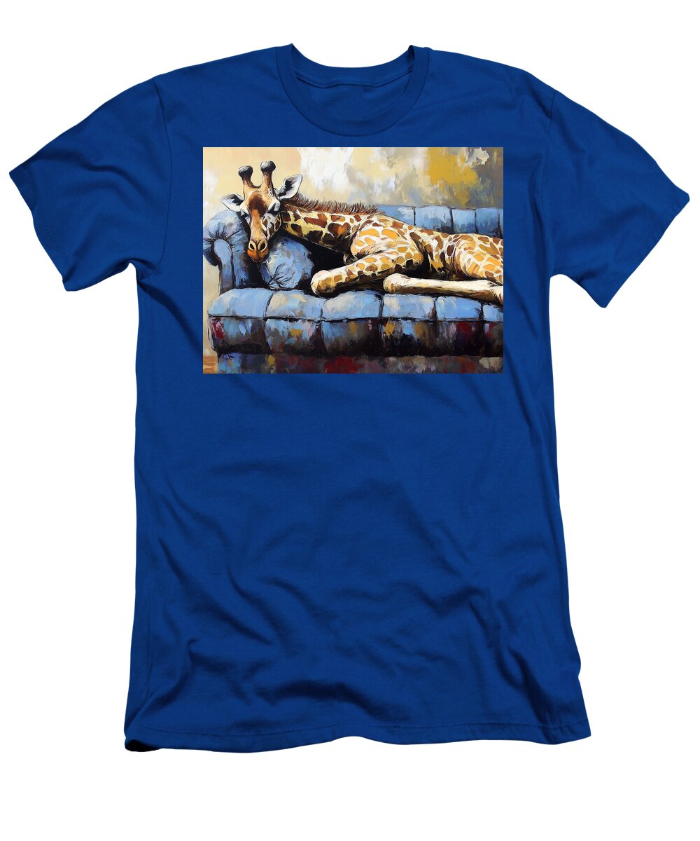 Lounging Giraffe Lisa S Baker T-Shirt