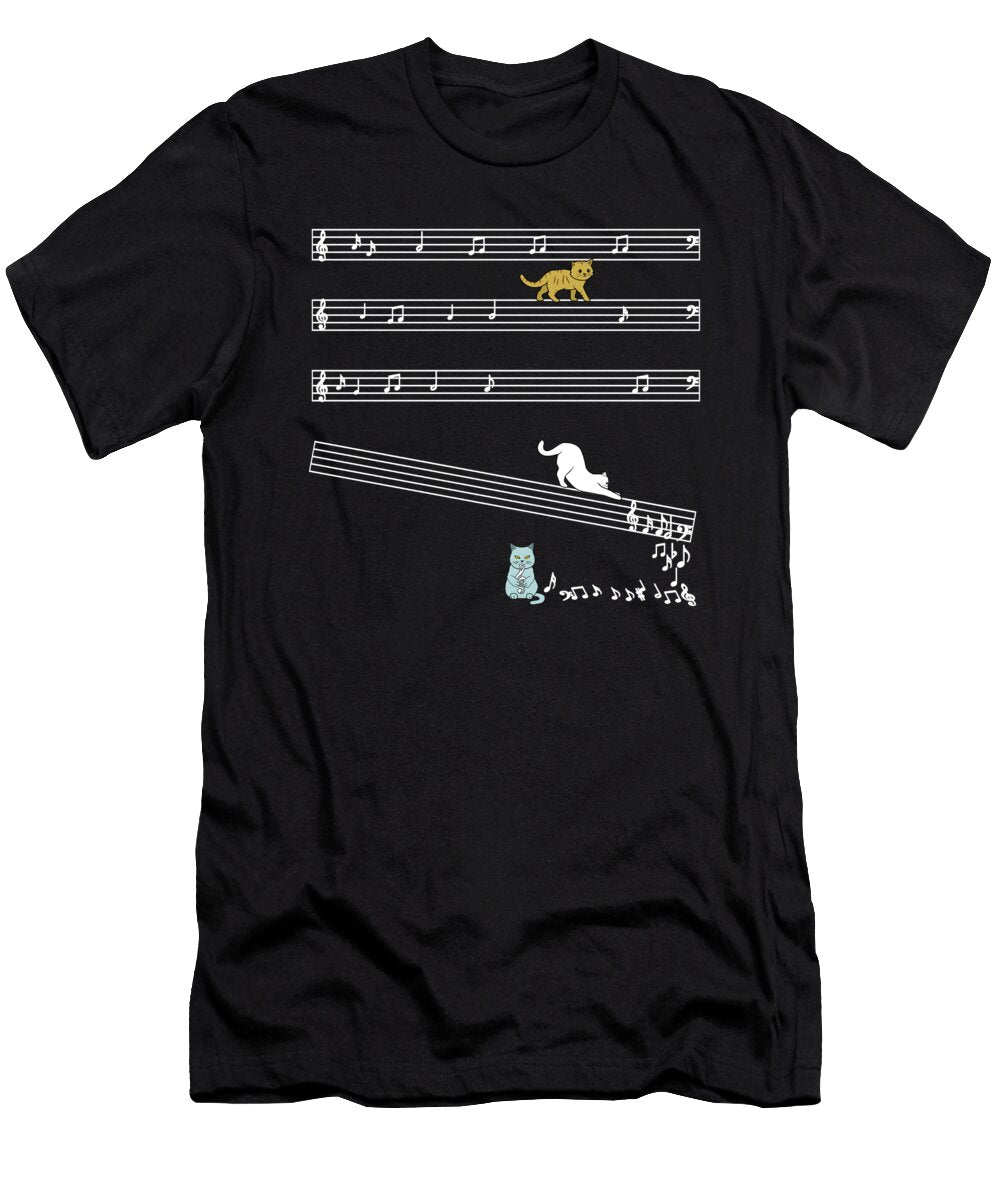 Love Music Cat Playing on Musical Musician Shirtom T-Shirt