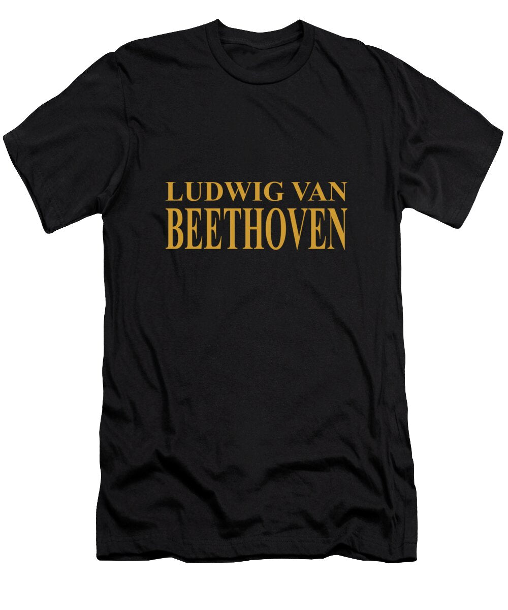 Ludwig Van Beethoven 01 Tnr Old Gold Fa Zoran Chokullov T-Shirt