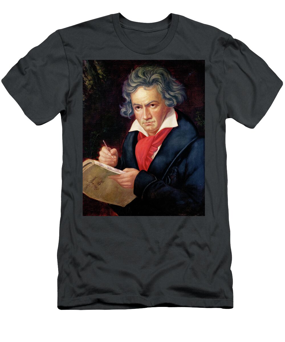 Ludwig Van Beethoven Composing His Missa Solemnis 1820 Joseph Carl Stieler T-Shirt