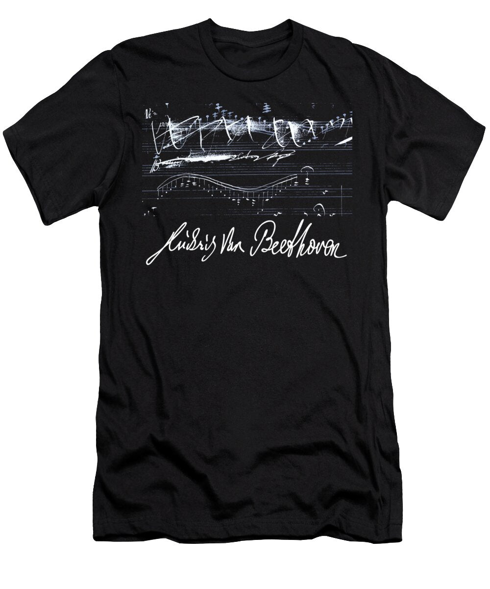 Ludwig Van Beethovens 5th Symphony Classical Music Hand Written Sheet Music Tony Rubino T-Shirt