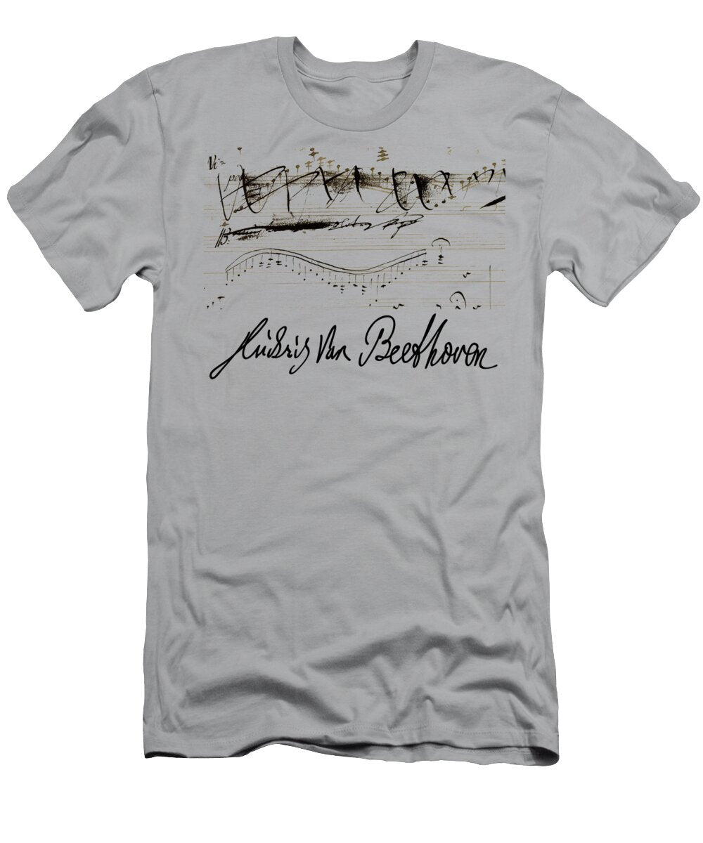 Ludwig Van Beethovens 5th Symphony Classical Music Hand Written Sheet Music White Tony Rubino T-Shirt