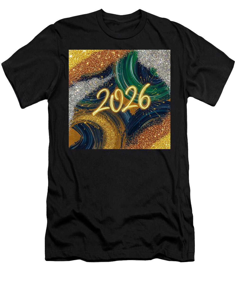 Luxurious Digital Artwork for New Year 2026 Caporusso Vitantonio T-Shirt