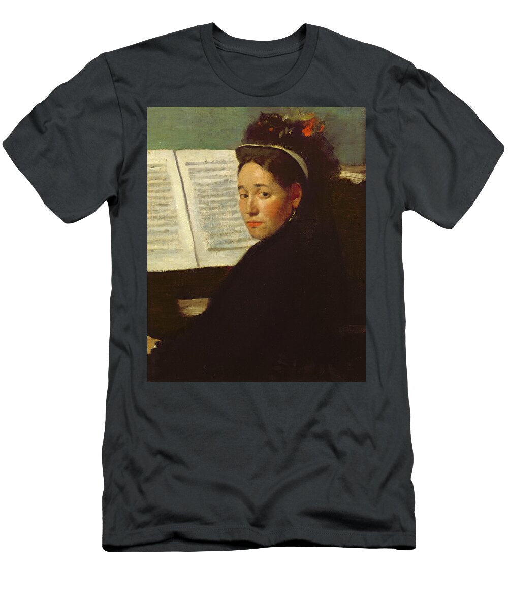 Mademoiselle Marie Dihau 1843 1935 At the Piano C1869 72 Oil on Canvas Edgar Degas T-Shirt