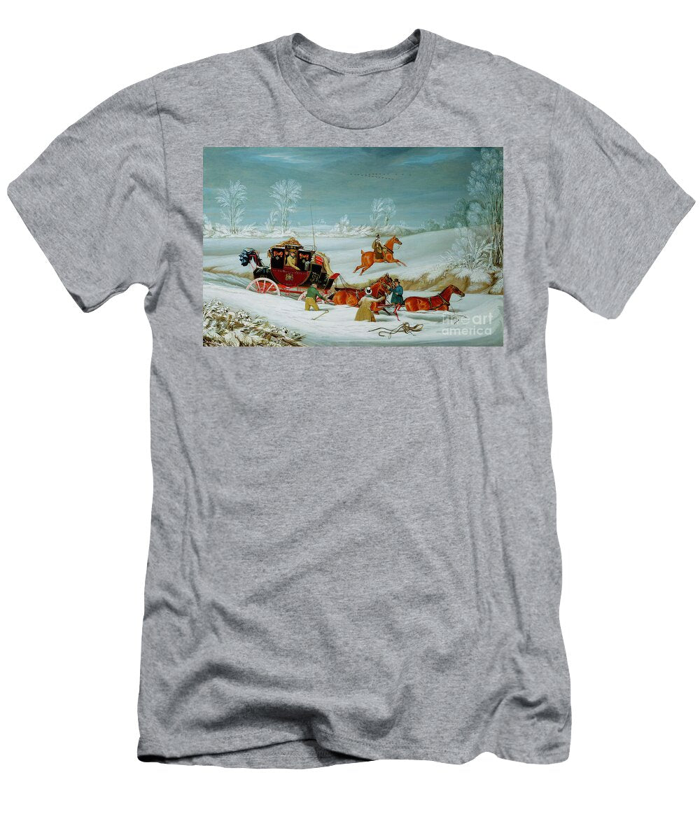 Mail Coach in the Snow John Pollard T-Shirt