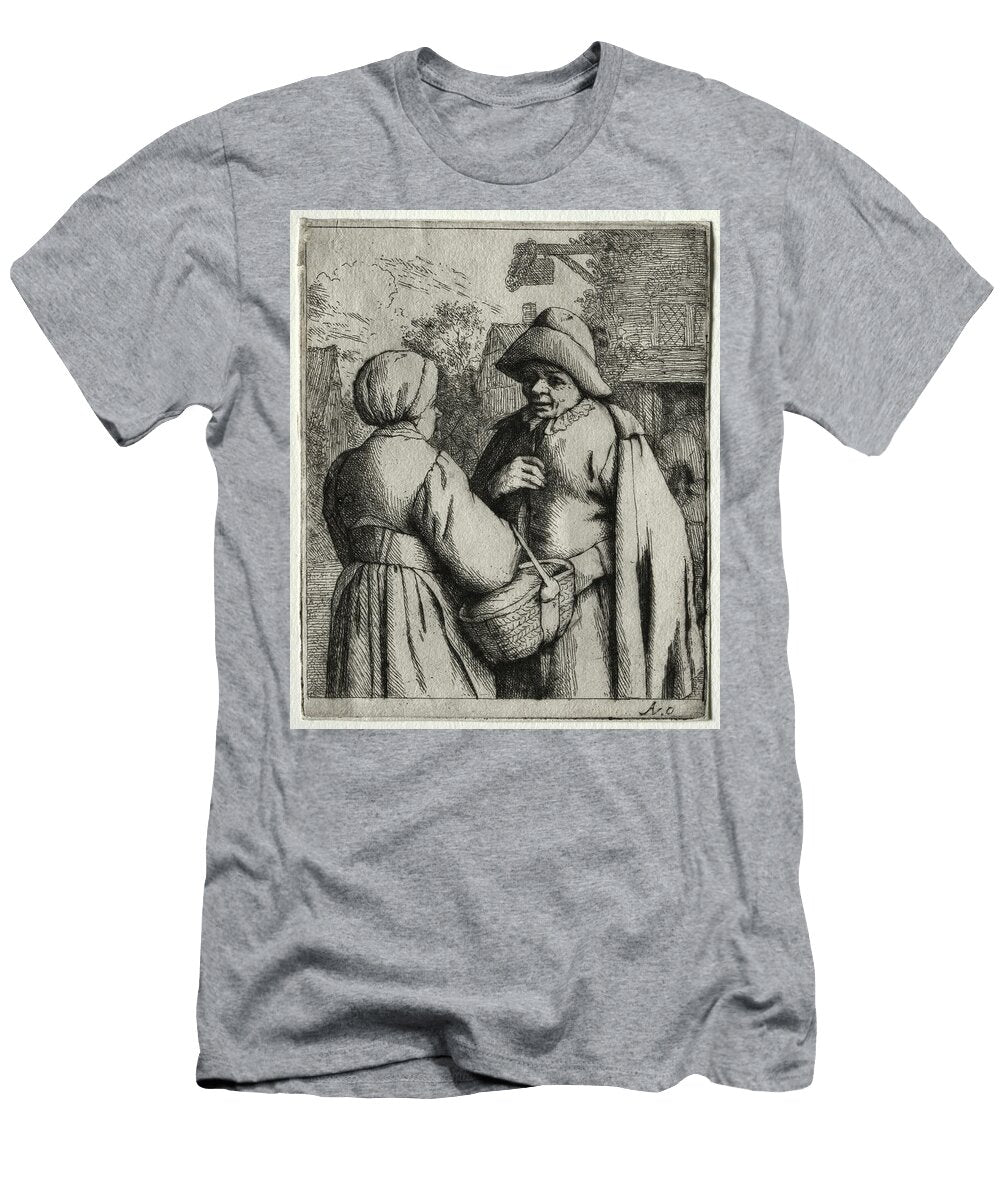 Man and Woman Conversing C 1671 Adriaen Van Ostade Motionage Designs T-Shirt