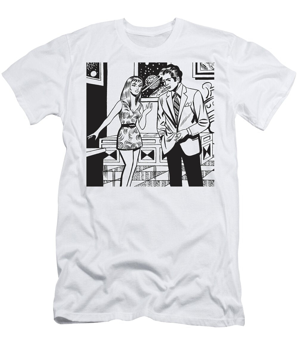 Man and Woman Standing Csa Images T-Shirt