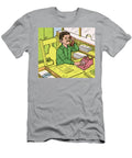 Man Sitting At Desk Using the Telephone Csa Images T-Shirt