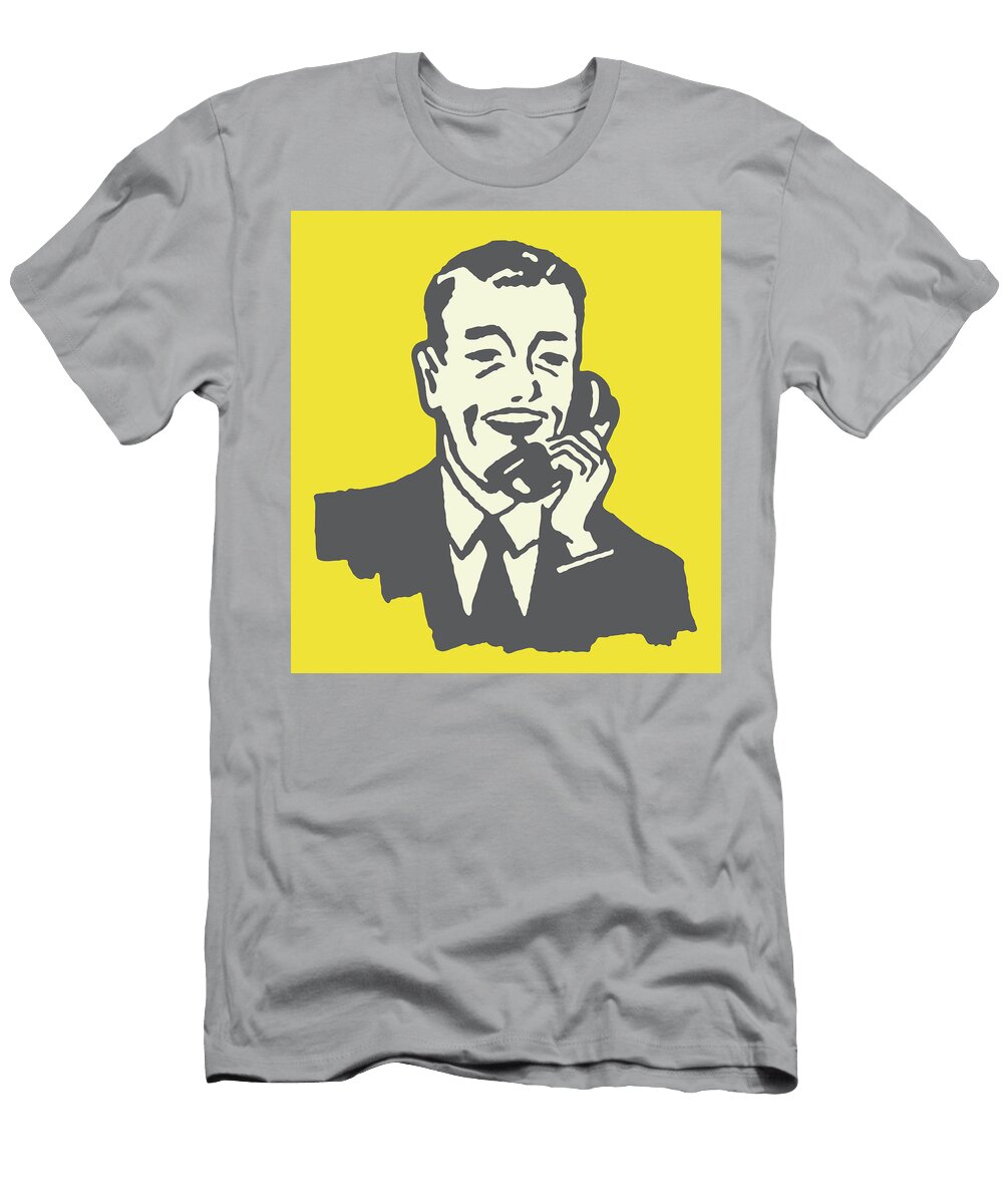 Man Speaking on Telephone Csa Images T-Shirt