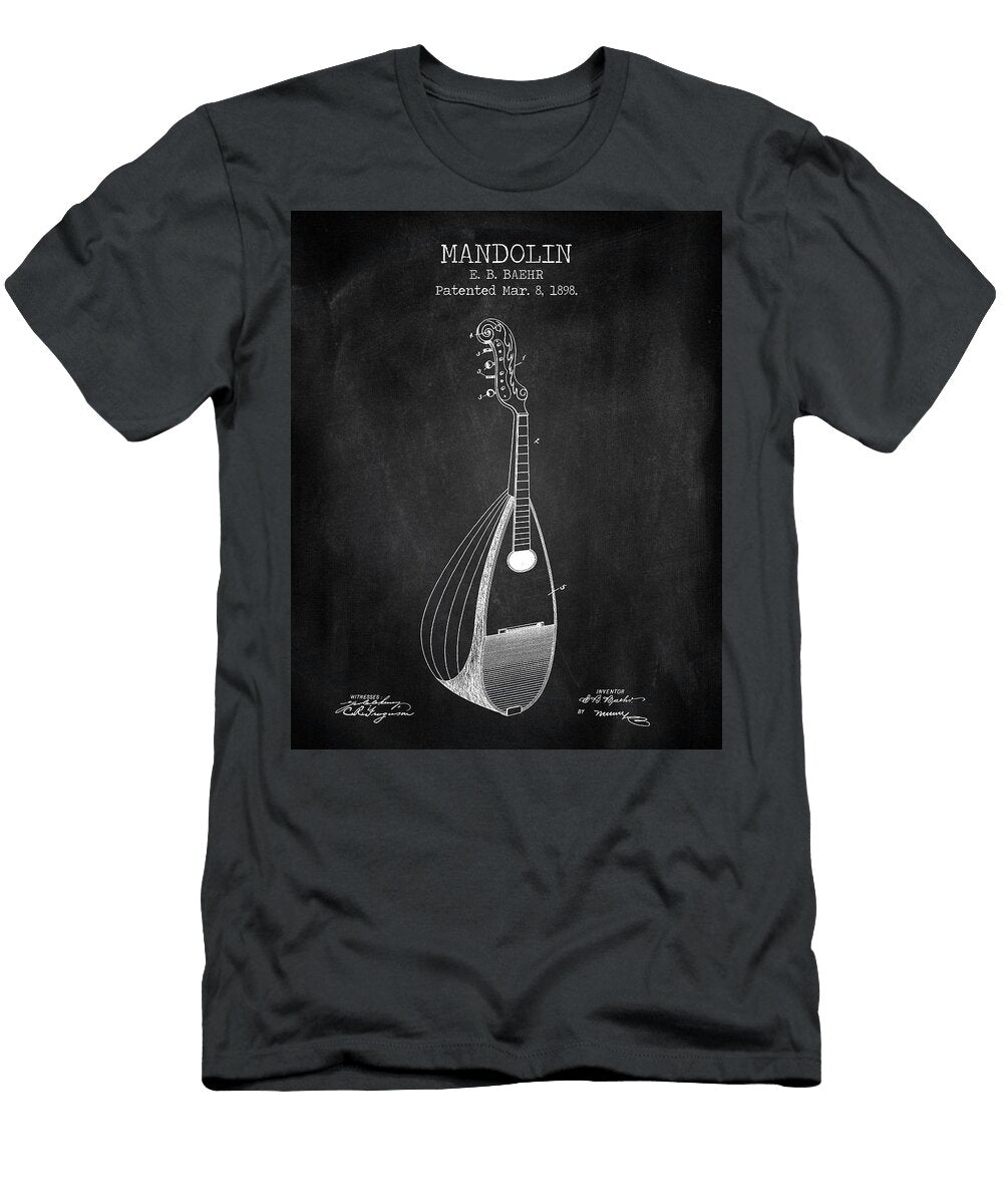 Mandolin Chalkboard Patent Denny H T-Shirt
