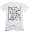 Marion Massachusetts Vintage Map 1855 Black and White Carol Japp T-Shirt