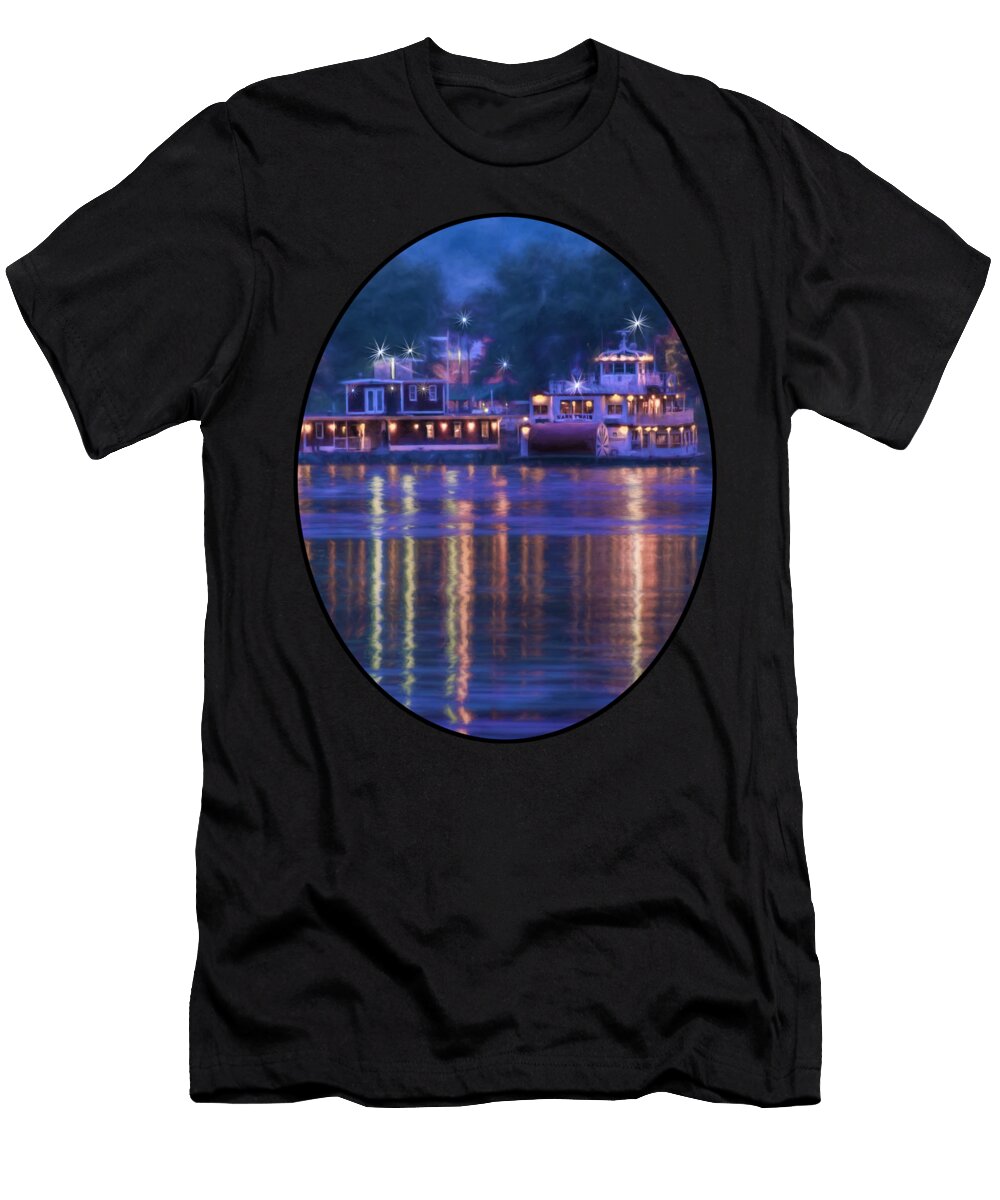 Mark Twain Riverboat Hannibal Missouri Nikolyn Mcdonald T-Shirt