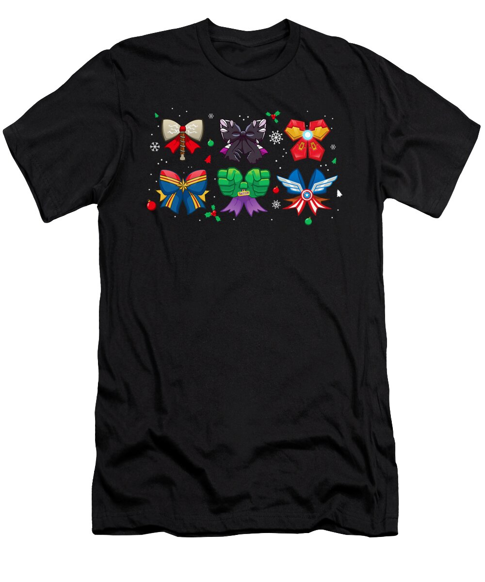 Marvel Avengers Christmas Coquette Cute Holiday Sophie Eleanor T-Shirt