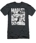 Marvel Avengers Retro Black and White Comic Graphic Rion Lini T-Shirt