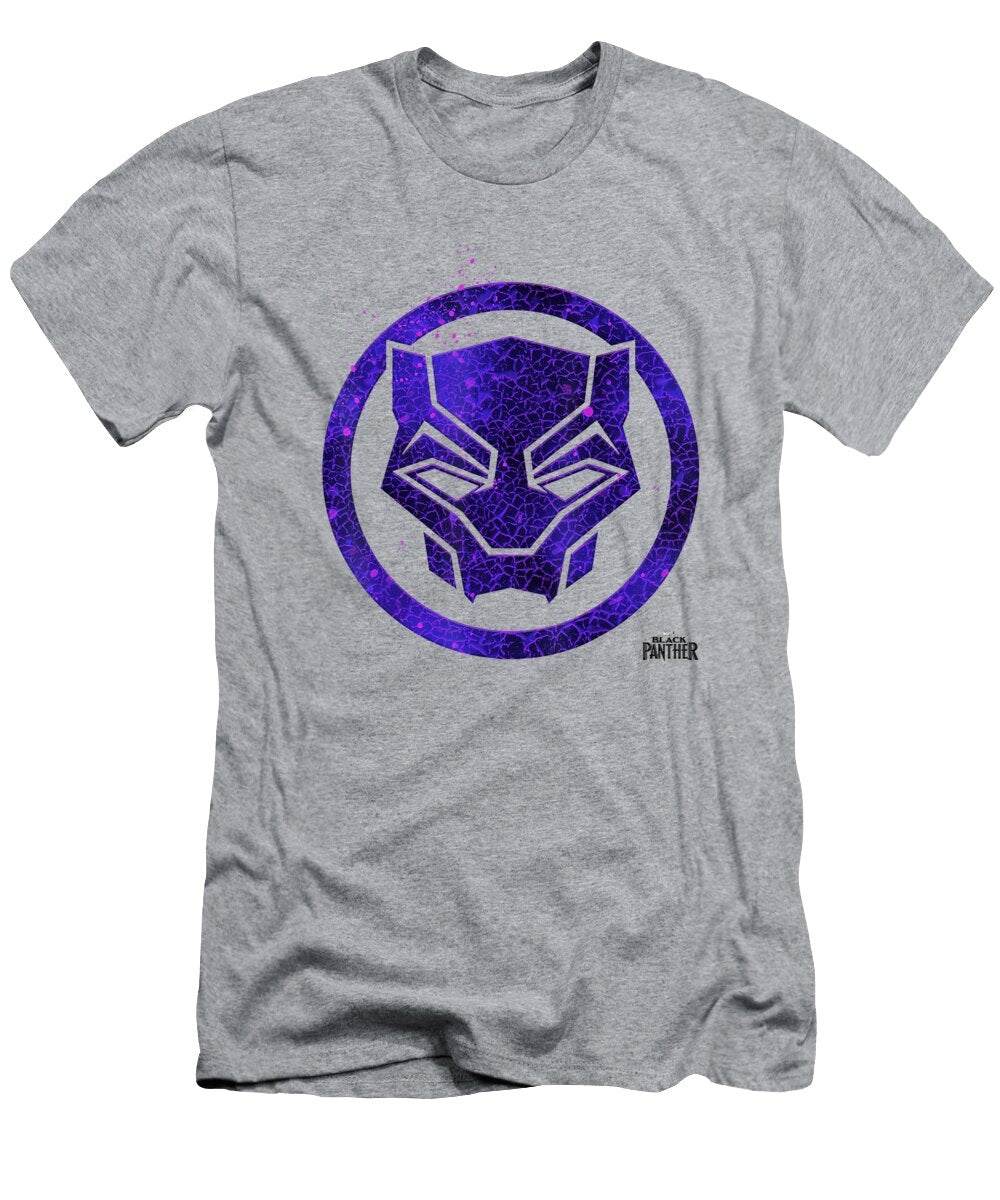 Marvel Black Panther Movie Purple Splatter Icon Lauchl Kadile T-Shirt