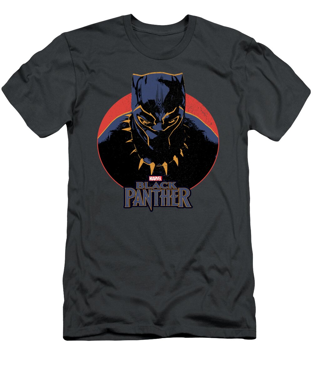Marvel Black Panther Movie Retro Circle Portrait Eliyaj Natas T-Shirt