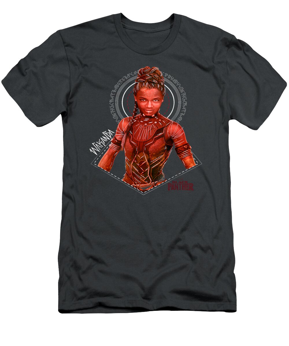 Marvel Black Panther Shuri Red Tonal Hero Portrait Murryw Leana T-Shirt