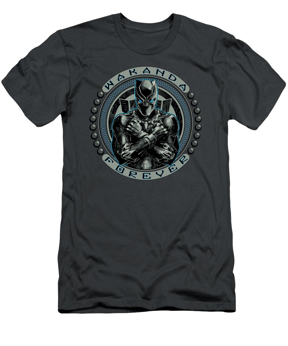 Marvel Black Panther Tchalla Emblem Wakanda Forever Ken Daena T-Shirt