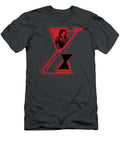 Marvel Black Widow Double Logo Portrait Zeno Sage T-Shirt