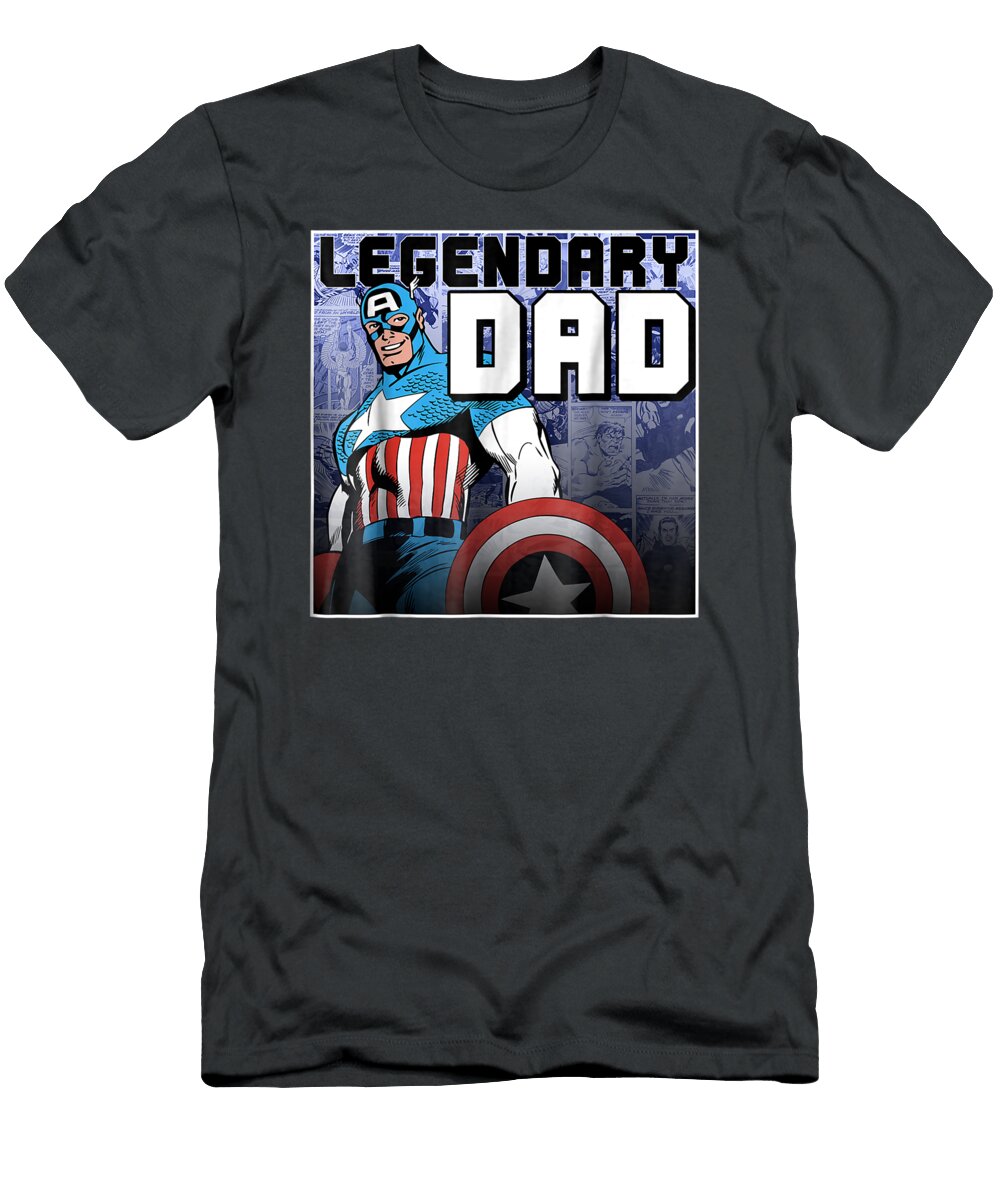 Marvel Captain America Fathers Day Legend Graphic Gyani Layla T-Shirt