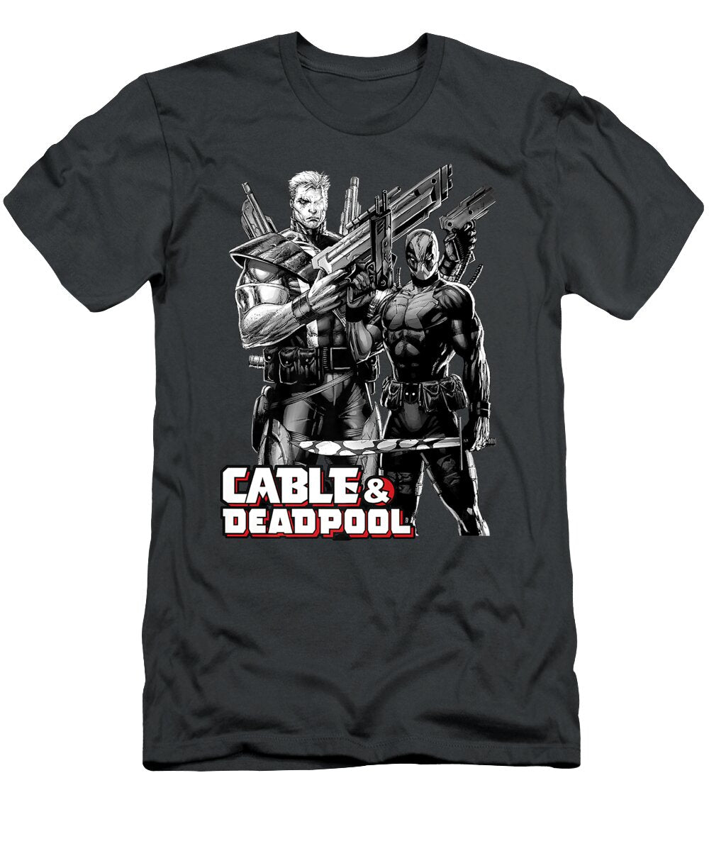 Marvel Deadpool Cable Deadpool Comic Portrait Premium1 Ruvarx Tommy T-Shirt