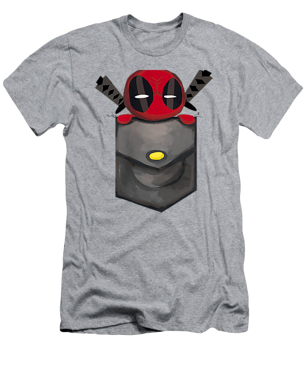 Marvel Deadpool Cute Cartoon Faux Pocket Graphic1 Ruvarx Tommy T-Shirt