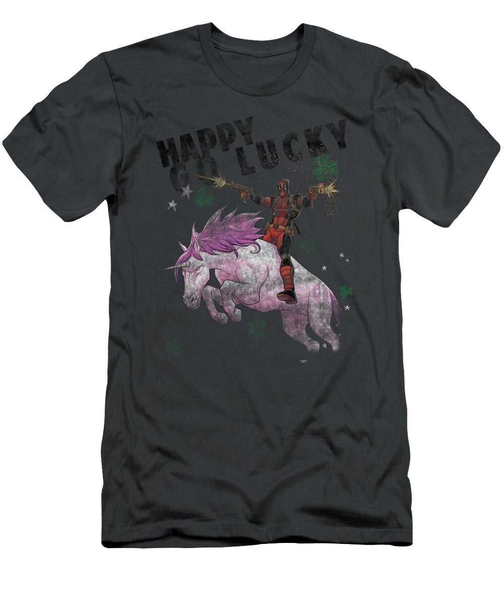 Marvel Deadpool Happy Go Lucky Unicorn Bashir Melda T-Shirt