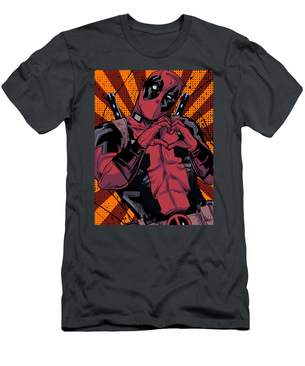 Marvel Deadpool Heart Hands Ramy Atla T-Shirt