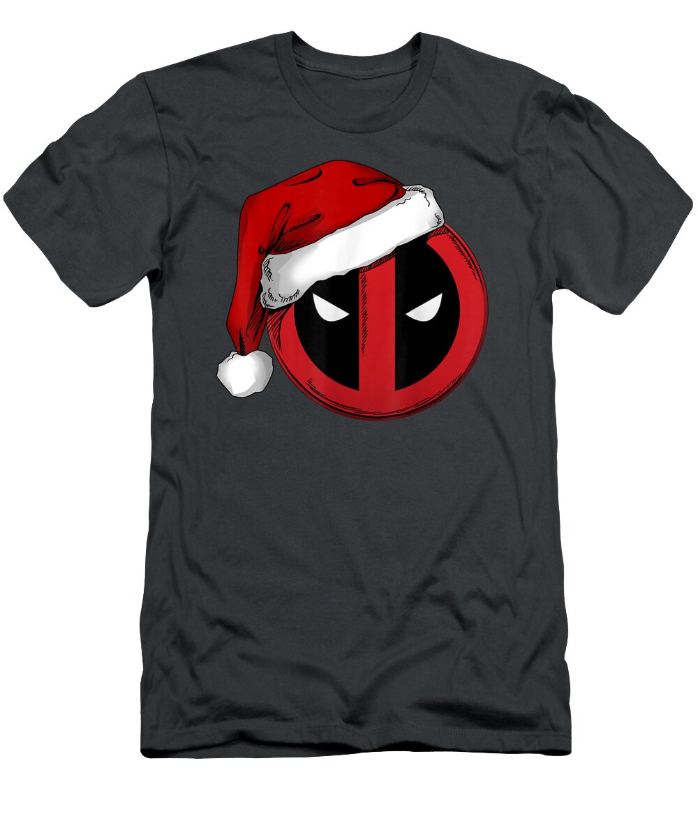 Marvel Deadpool Icon Santa Hat Christmas Graphic Gaving Fatma T-Shirt