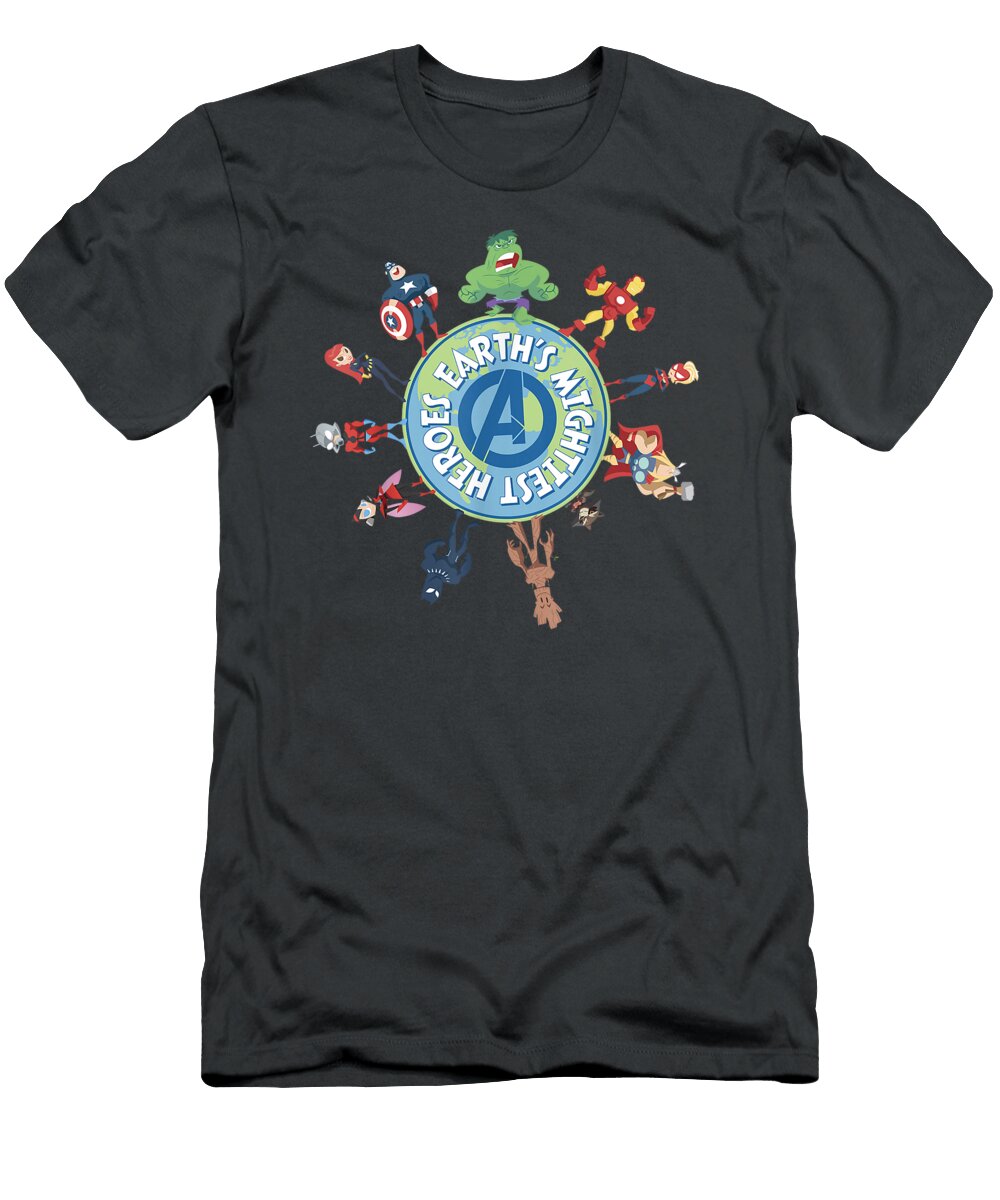 Marvel Earth Day Avengers Earths Mightiest Heroes Earth Day Arjunh Shriy T-Shirt