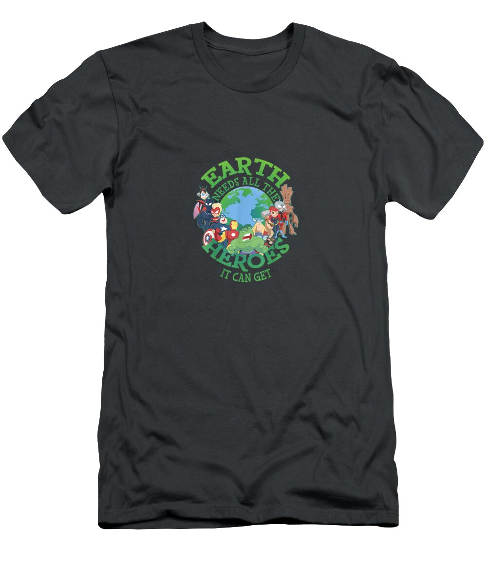 Marvel Earth Day Earth Needs All the Heroes It Can Get Earth Day Wojciech4ellie T-Shirt