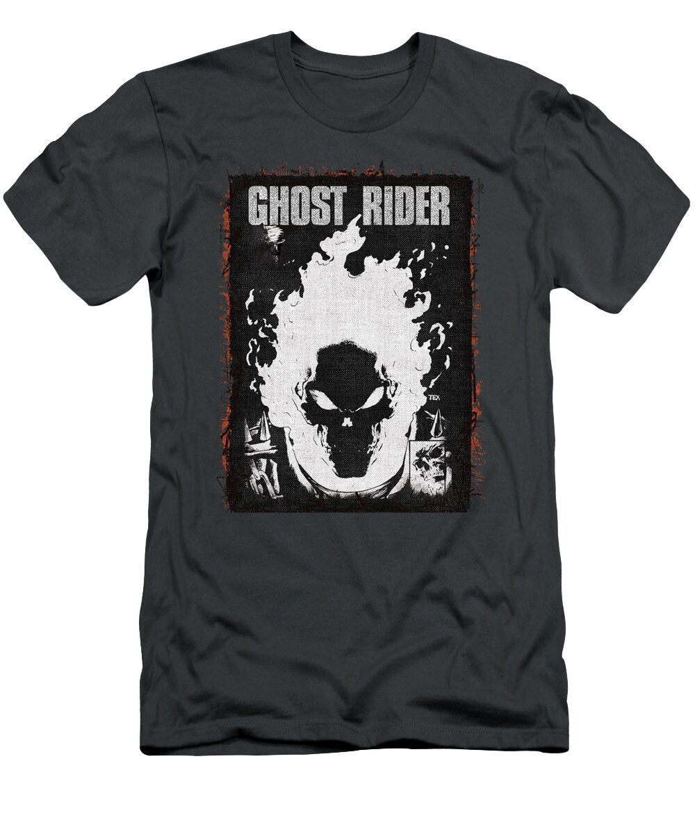 Marvel Ghost Rider Dark Distressed Poster Dom Azeen T-Shirt