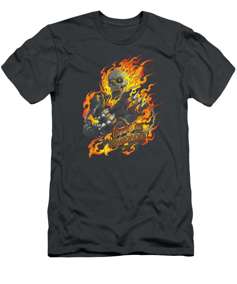 Marvel Ghost Riderpirit of Vengeance Flamingkull Malcol Marjaa T-Shirt